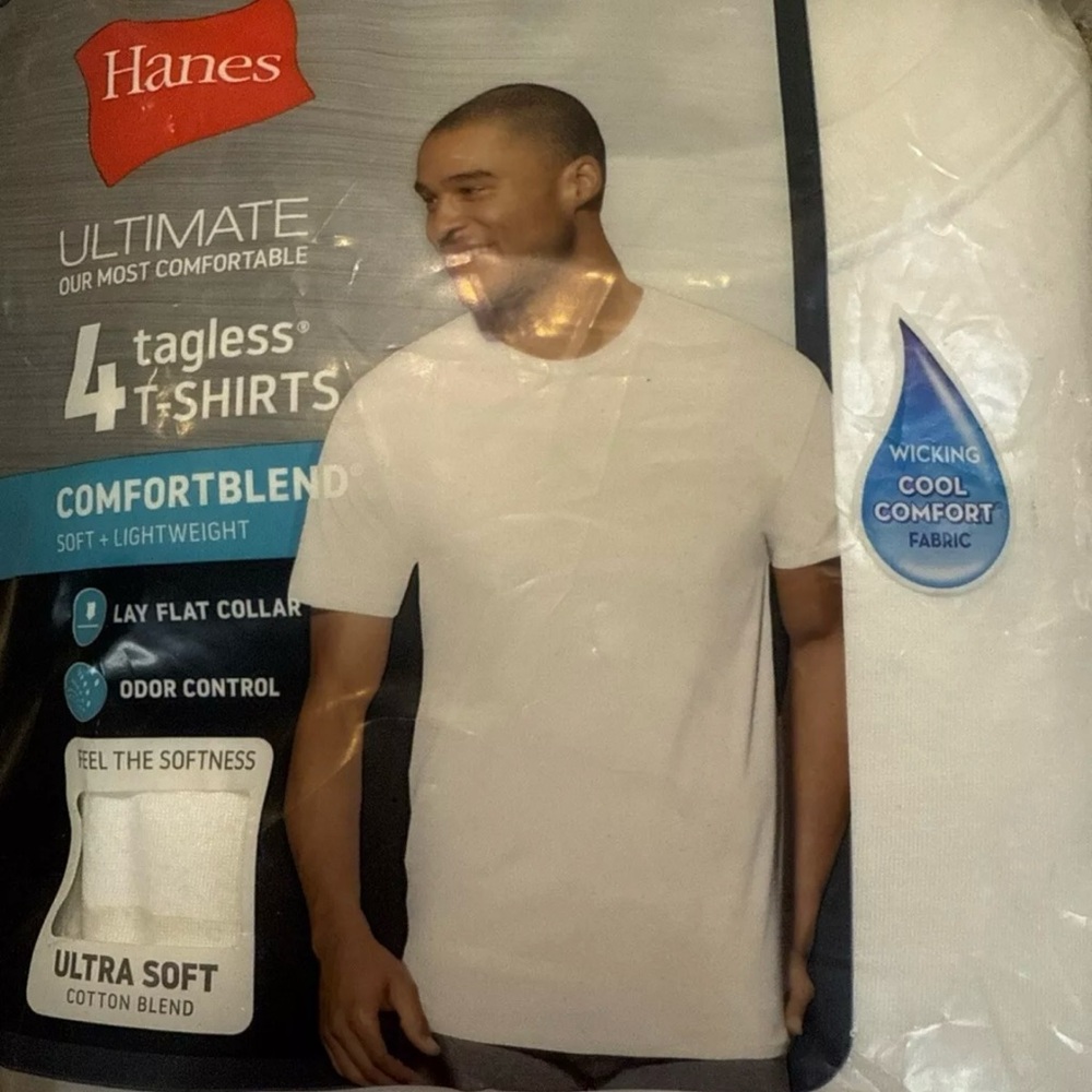 Hanes White Ultra Soft Undershirts